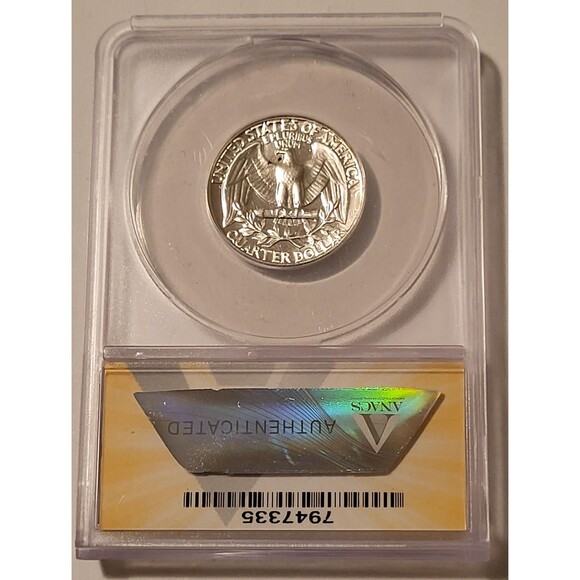 1955 Washington Quarter Proof PF63 ANACS - Picture 2 of 2